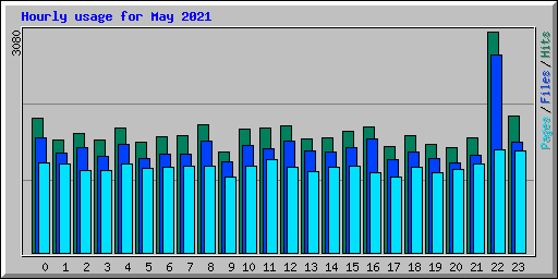 Hourly usage for May 2021