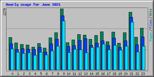 Hourly usage for June 2021