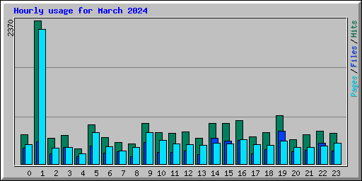 Hourly usage for March 2024