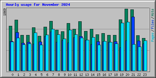 Hourly usage for November 2024