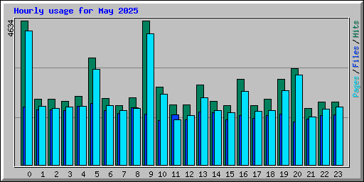 Hourly usage for May 2025