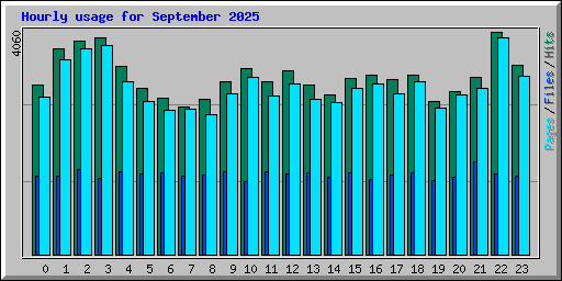 Hourly usage for September 2025